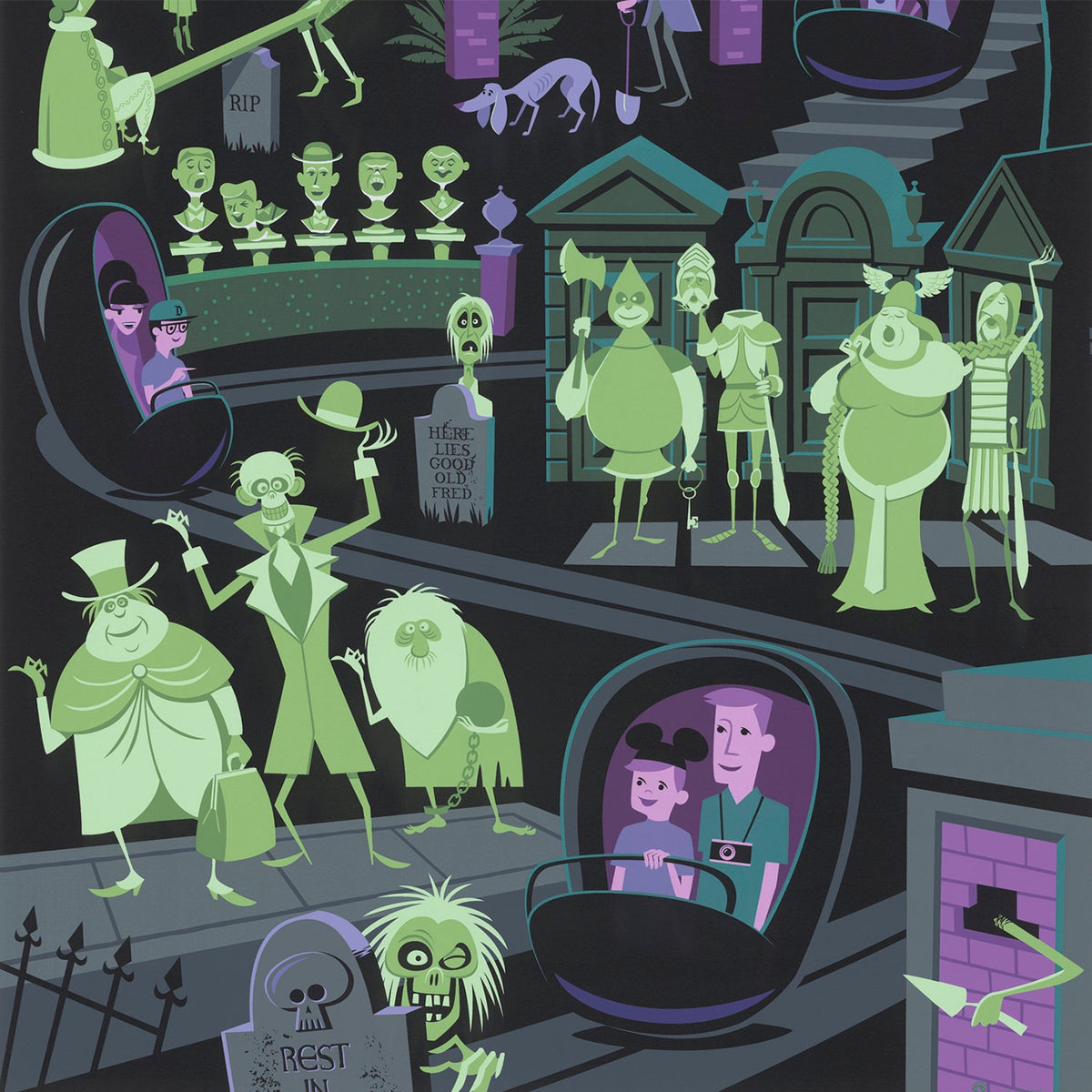 999 Happy Haunts Disney (Art Print)