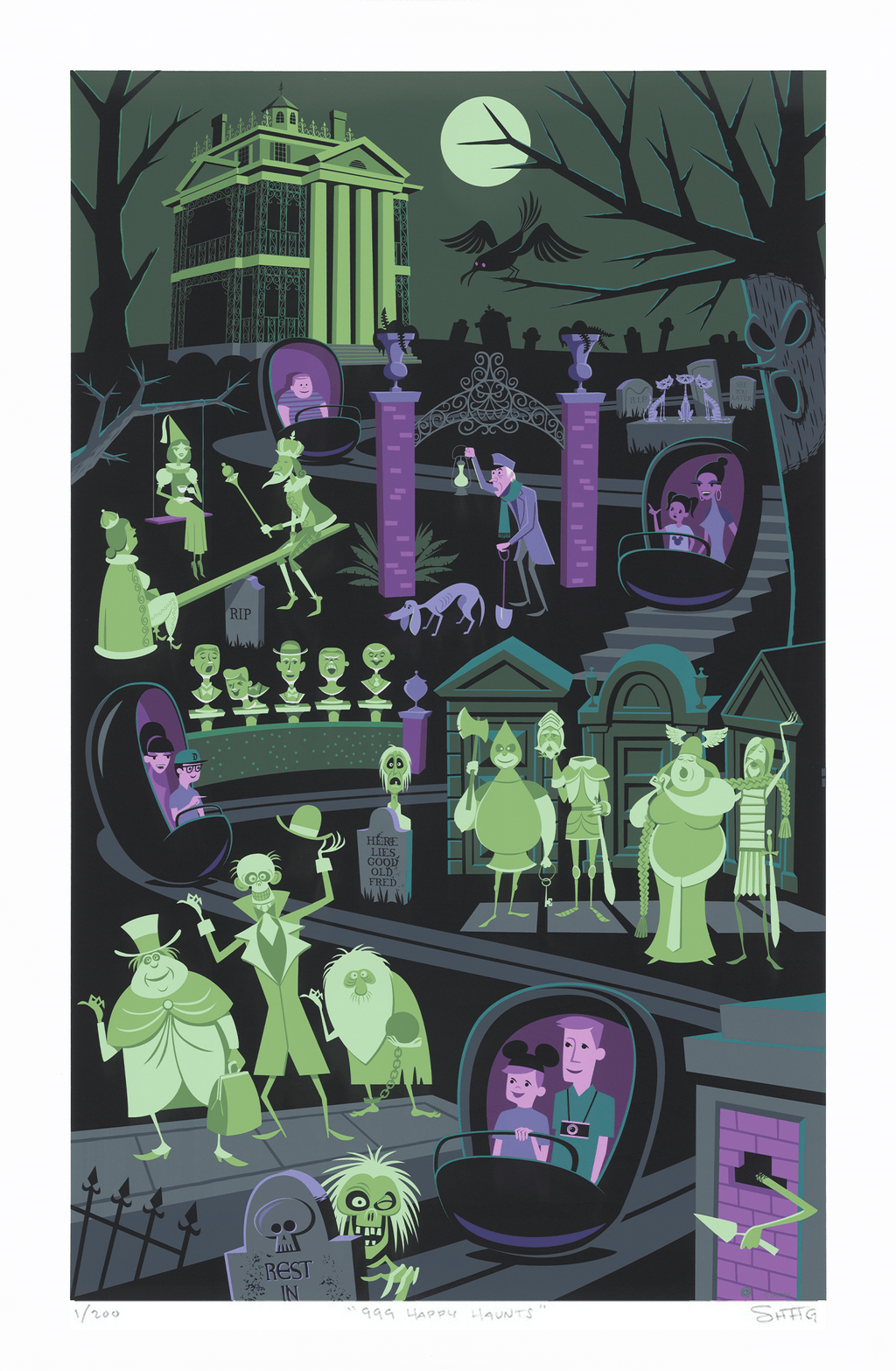 999 Happy Haunts Disney (Art Print)