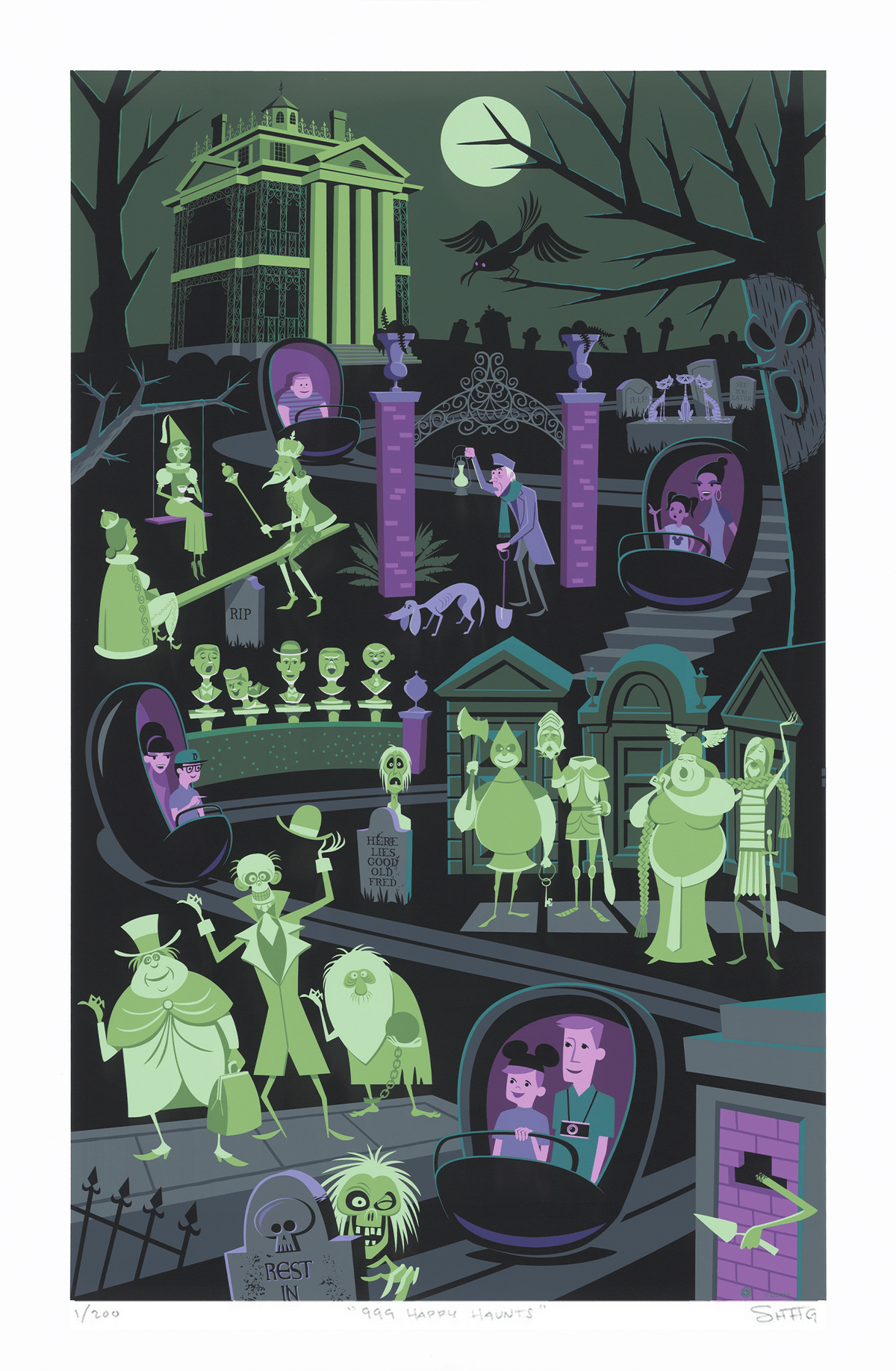 999 Happy Haunts Disney (Art Print)