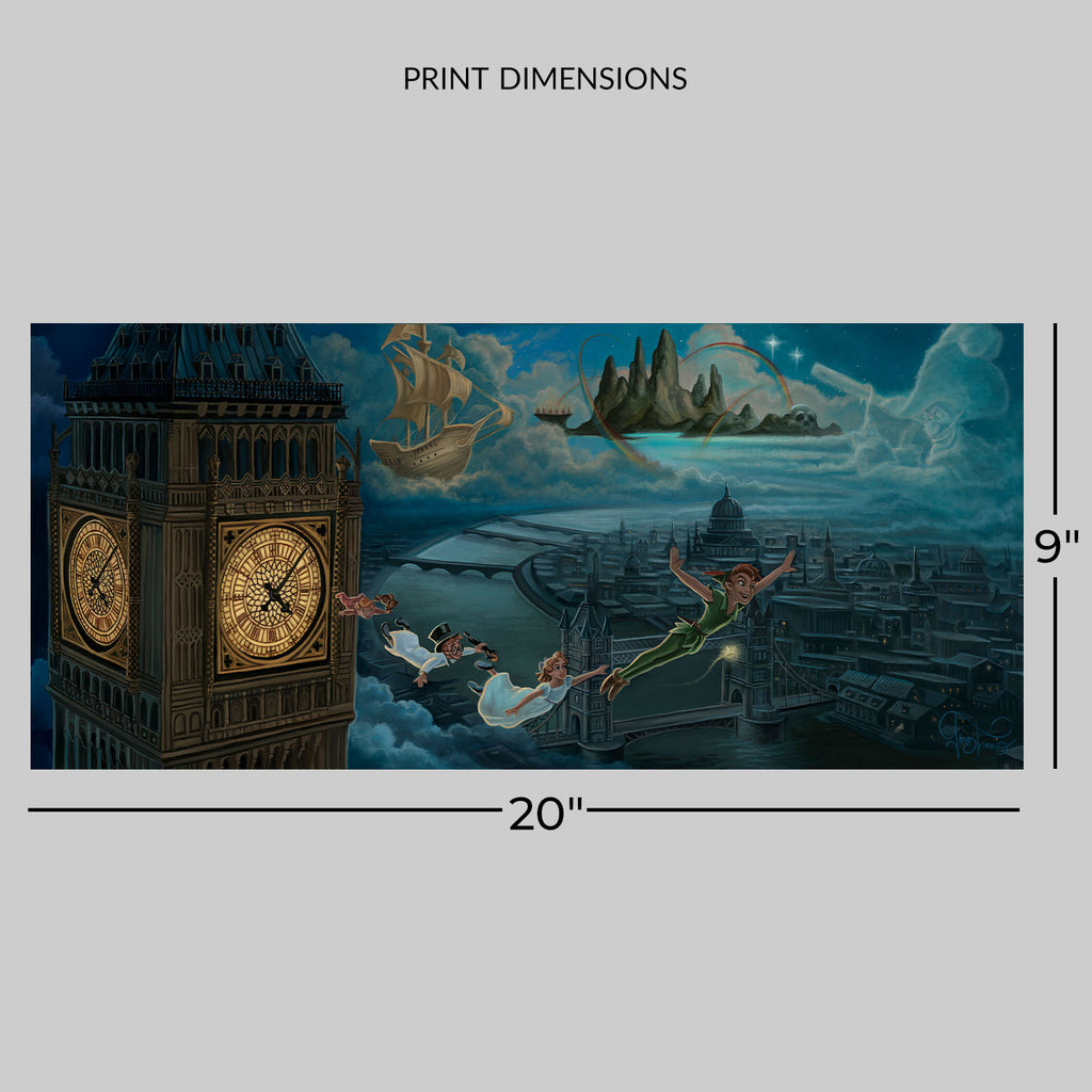 A Journey to Neverland Disney Peter Pan Wendy Darling (Art Print)