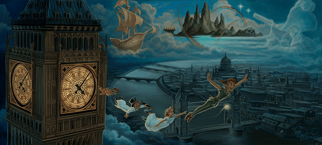 A Journey to Neverland Disney Peter Pan Wendy Darling (Art Print)