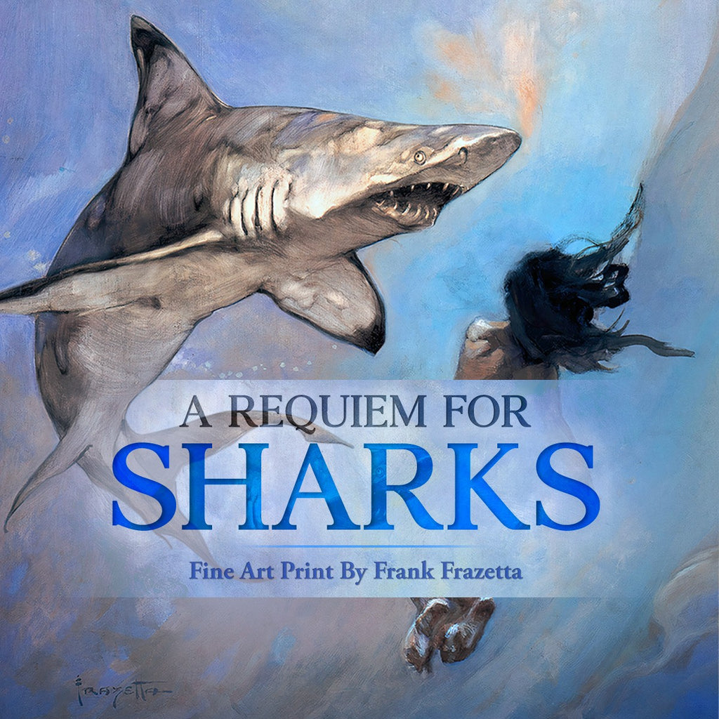 A Requiem for Sharks Frank Frazetta (Art Print)