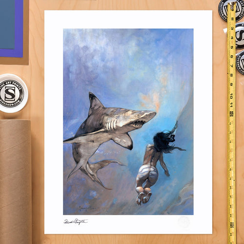 A Requiem for Sharks Frank Frazetta (Art Print)