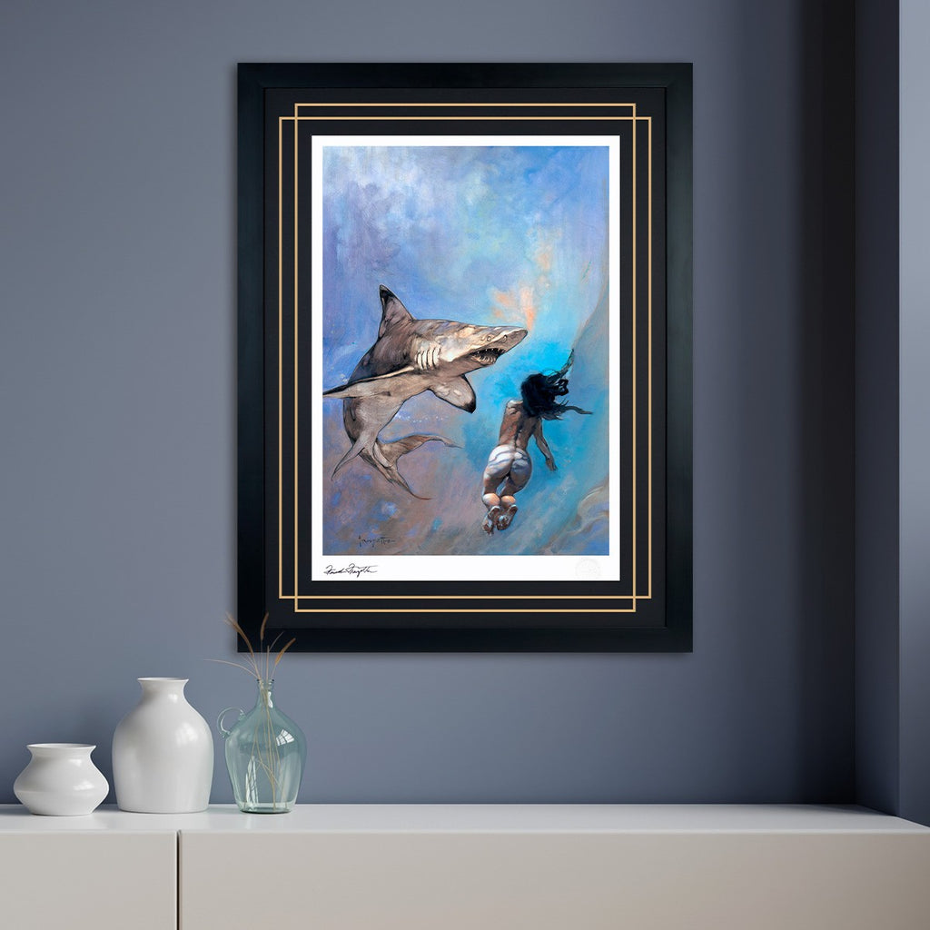 A Requiem for Sharks Frank Frazetta (Art Print)