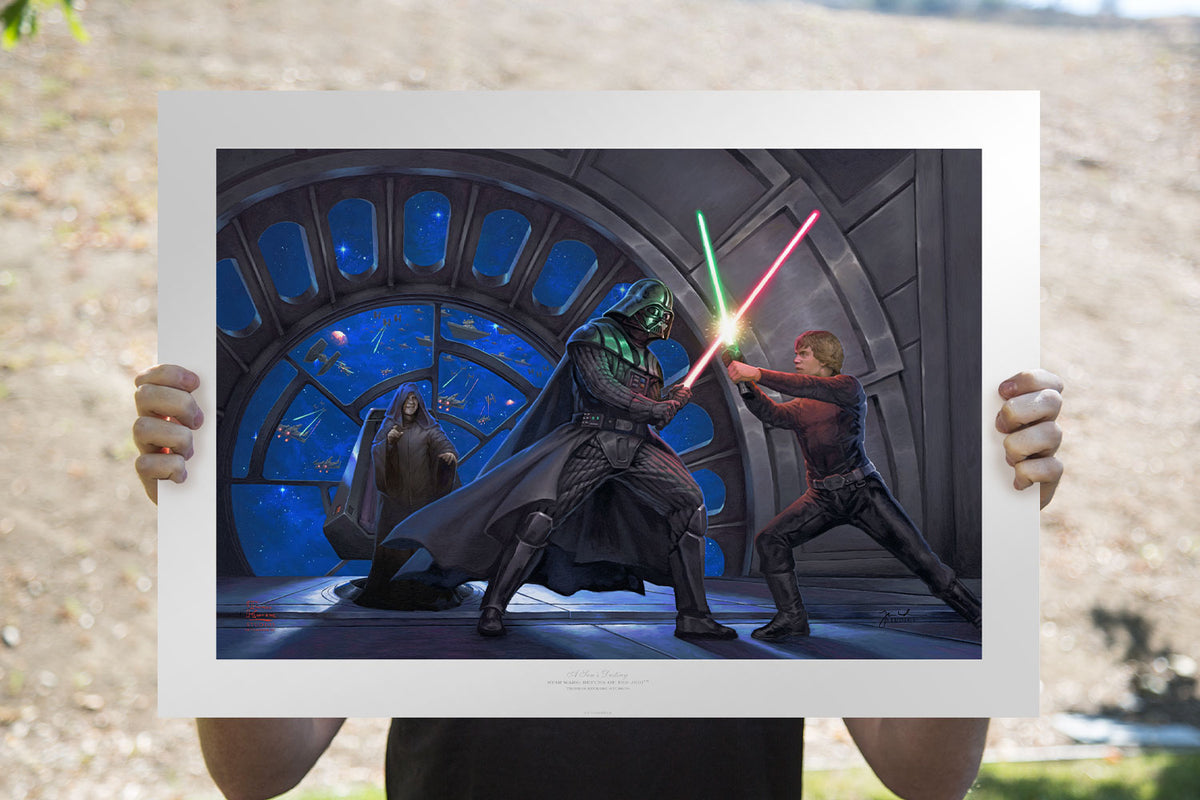 A Son's Destiny Star Wars Darth Vader Luke Skywalker (Art Print)
