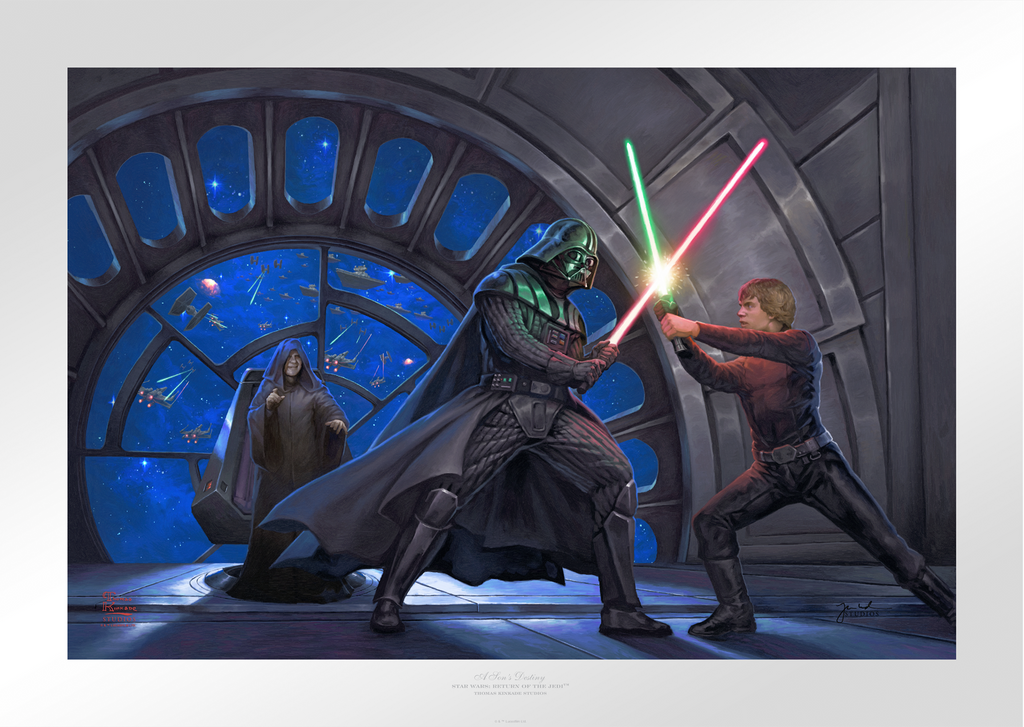 A Son's Destiny Star Wars Darth Vader Luke Skywalker (Art Print)