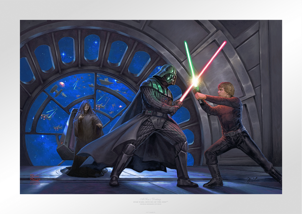 A Son's Destiny Star Wars Darth Vader Luke Skywalker (Art Print)