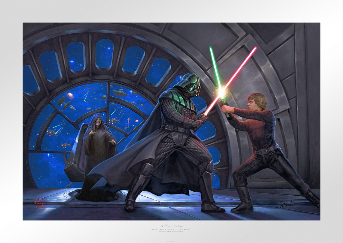A Son's Destiny Star Wars Darth Vader Luke Skywalker (Art Print)