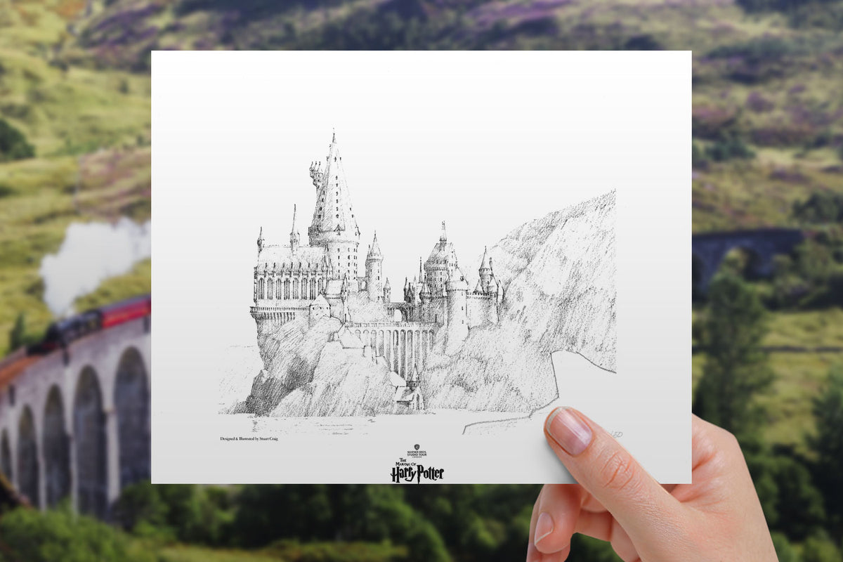 A View of Hogwarts Harry Potter (Art Print)