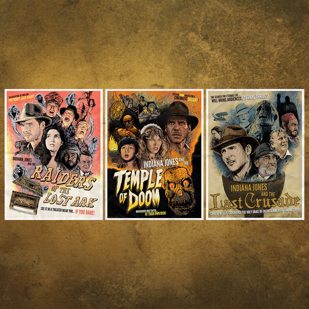 Indiana Jones Original Trilogy Set (Movie Poster)