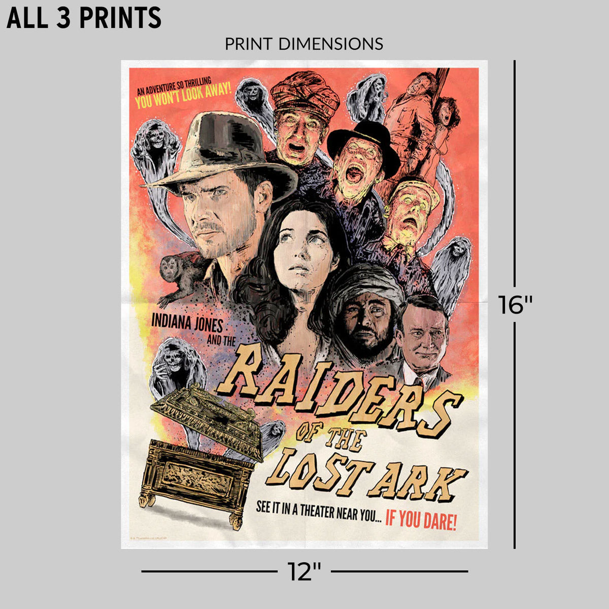 Indiana Jones Original Trilogy Set (Movie Poster)