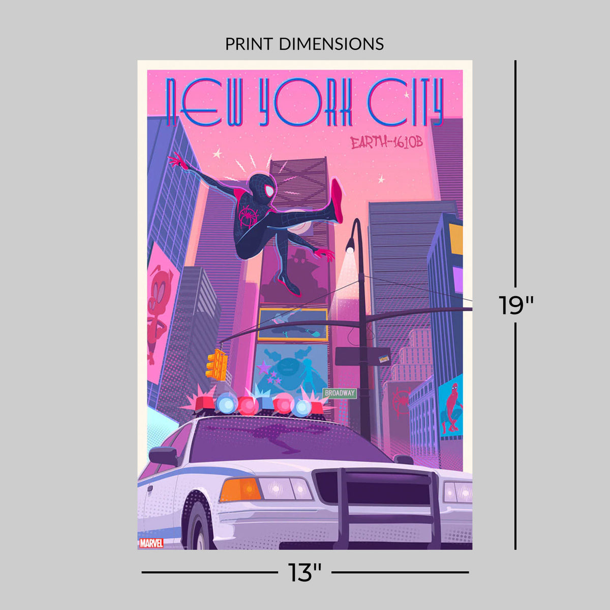 Alt Times Square Marvel Spider-Man Miles Morales (Art Print)
