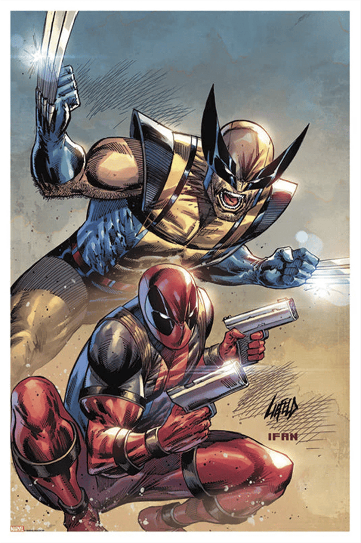 Deadpool: Badder Blood #1 Variant C Marvel Deadpool Wolverine (Art Print)