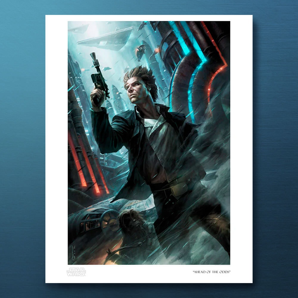Ahead of the Odds Star Wars Chewbacca Han Solo (Art Print)