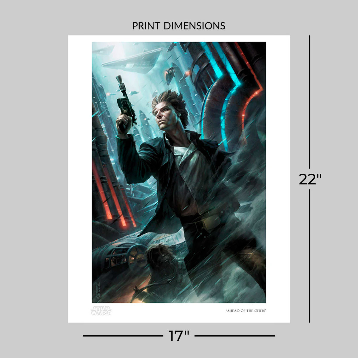 Ahead of the Odds Star Wars Chewbacca Han Solo (Art Print)