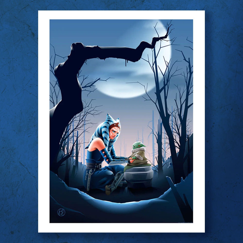 Ahsoka and Grogu Star Wars (Art Print)
