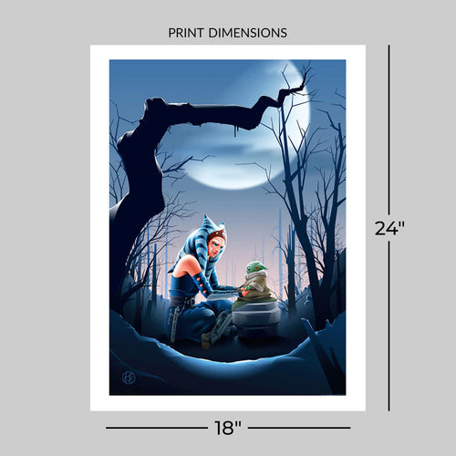 Ahsoka and Grogu Star Wars (Art Print)