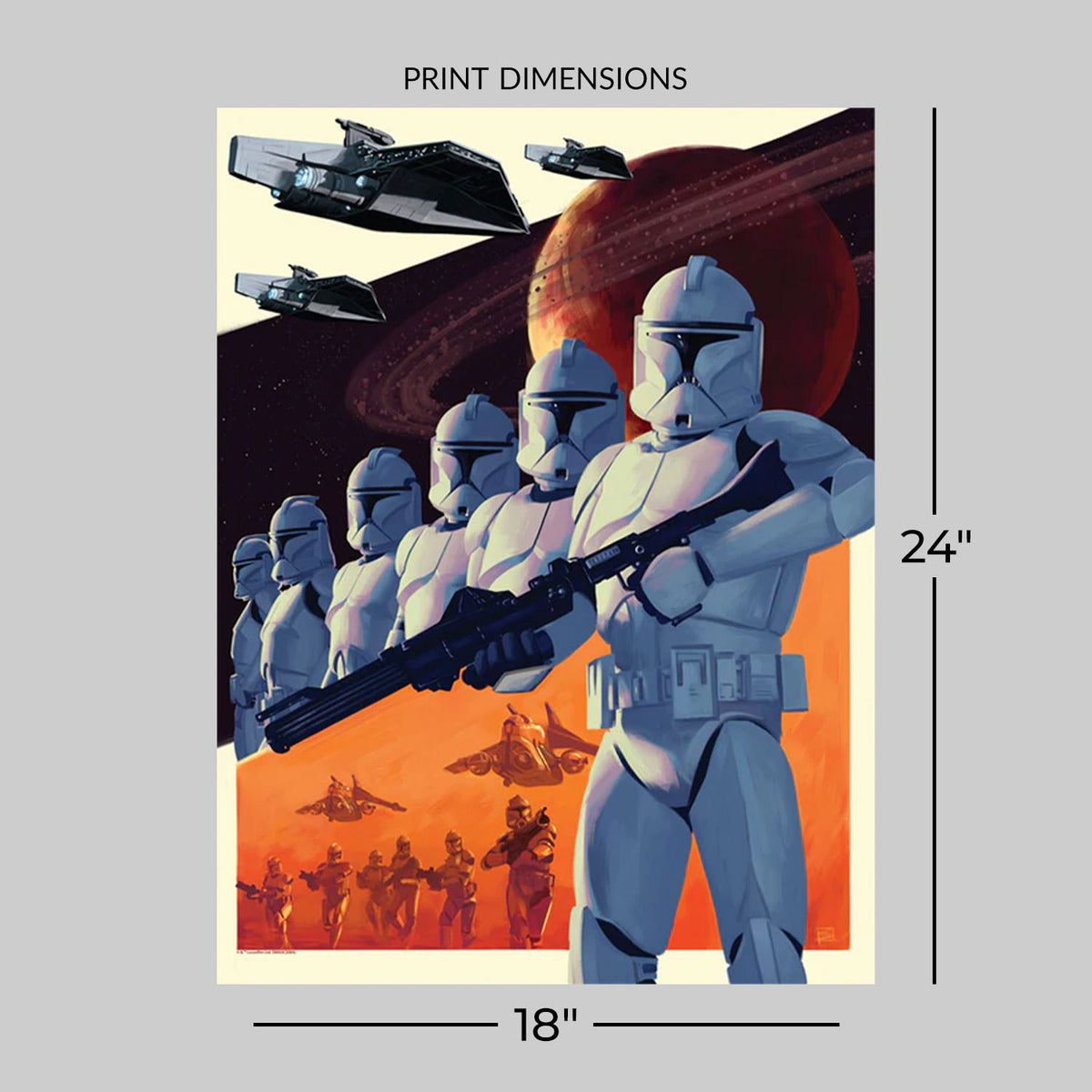 Arrival on Geonosis Star Wars Clone Troopers (Art Print)