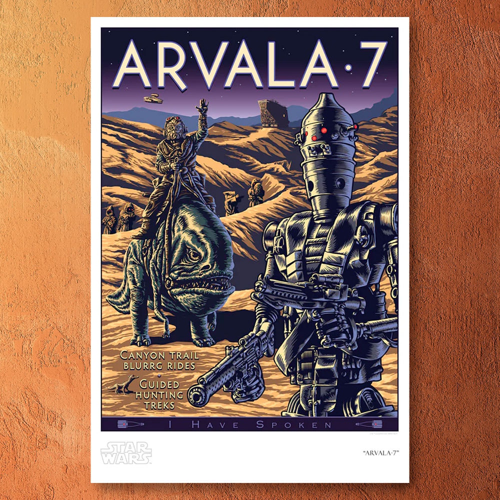 Arvala-7 Star Wars Jawa IG-11 Kuiil (Art Print)