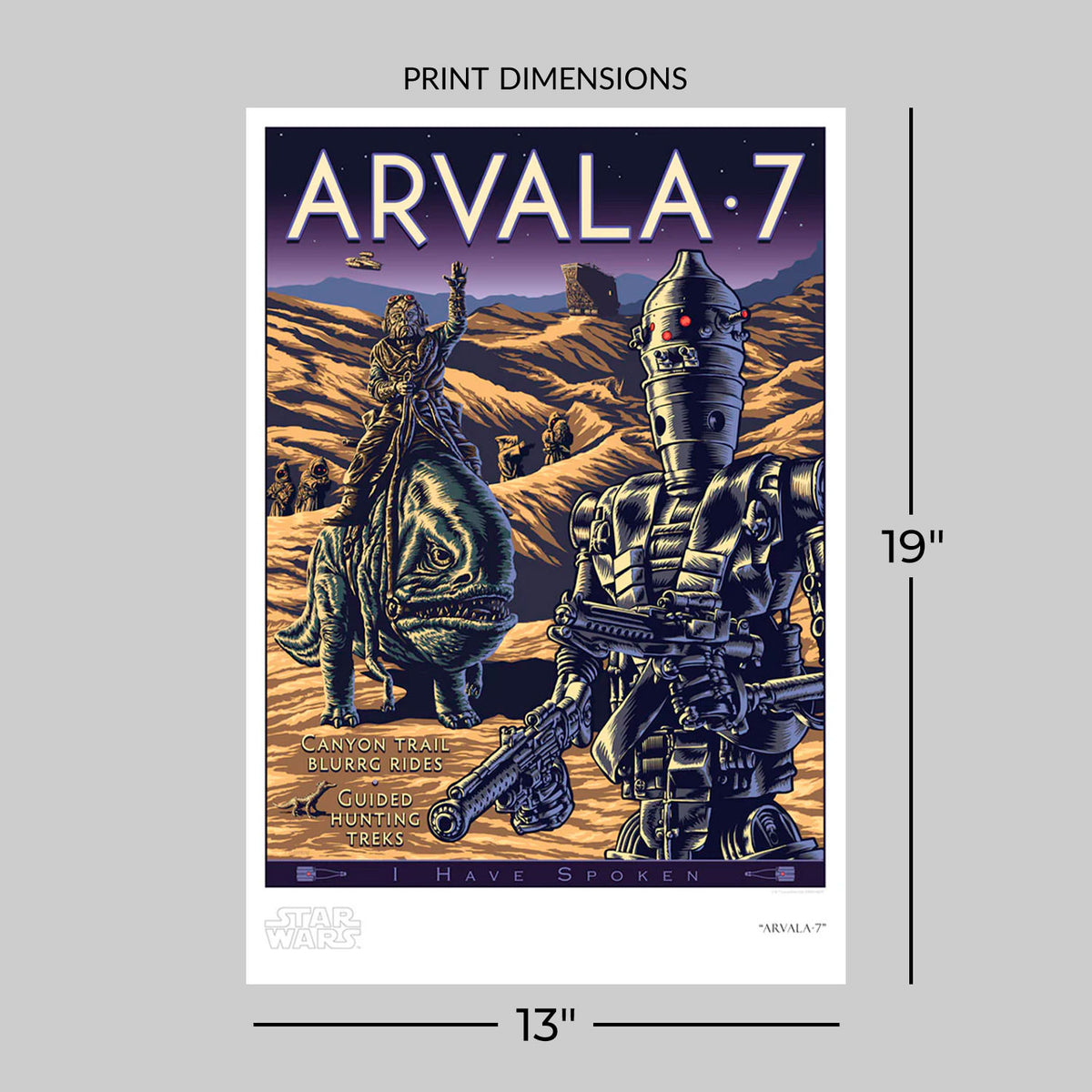 Arvala-7 Star Wars Jawa IG-11 Kuiil (Art Print)