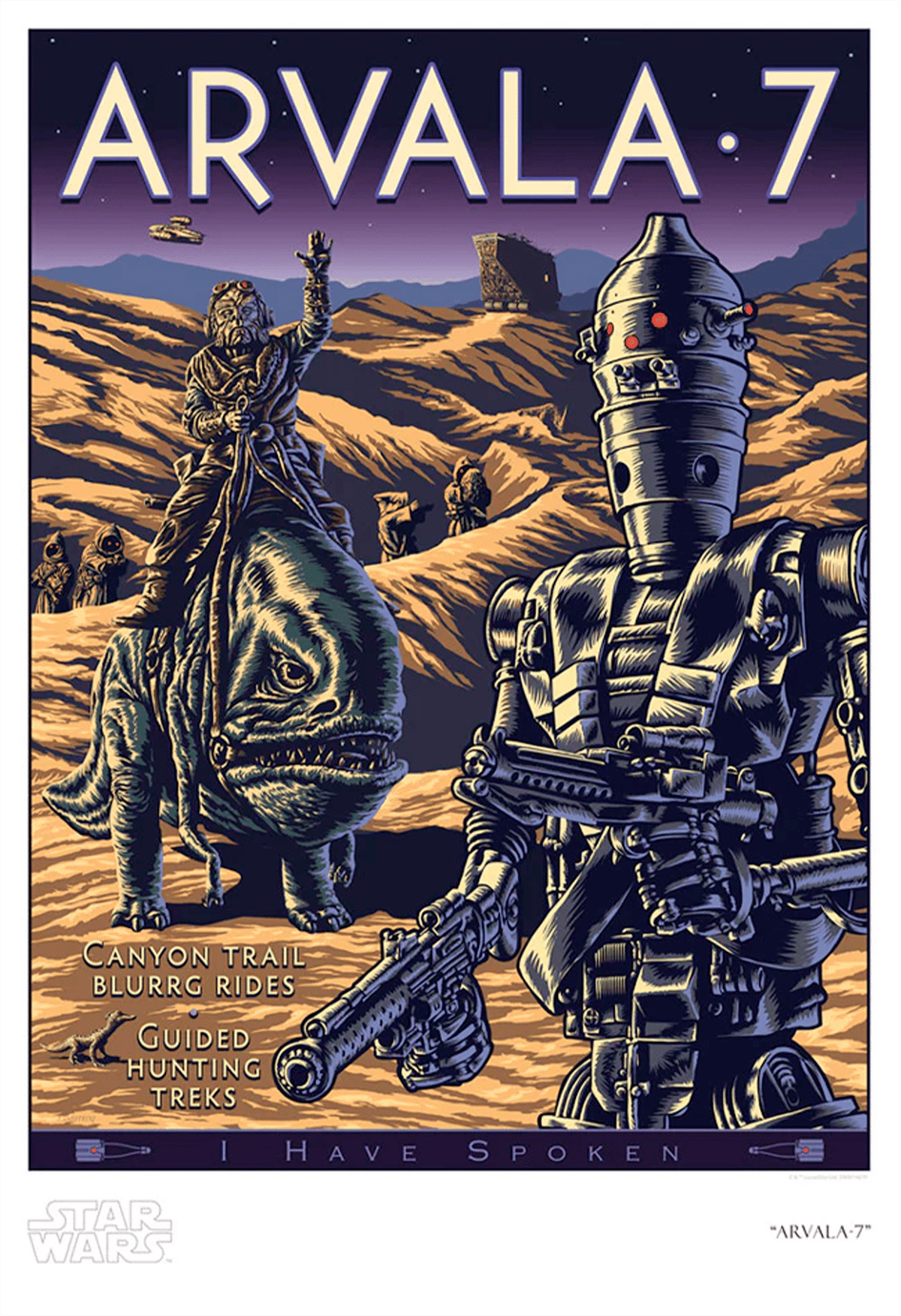 Arvala-7 Star Wars Jawa IG-11 Kuiil (Art Print)