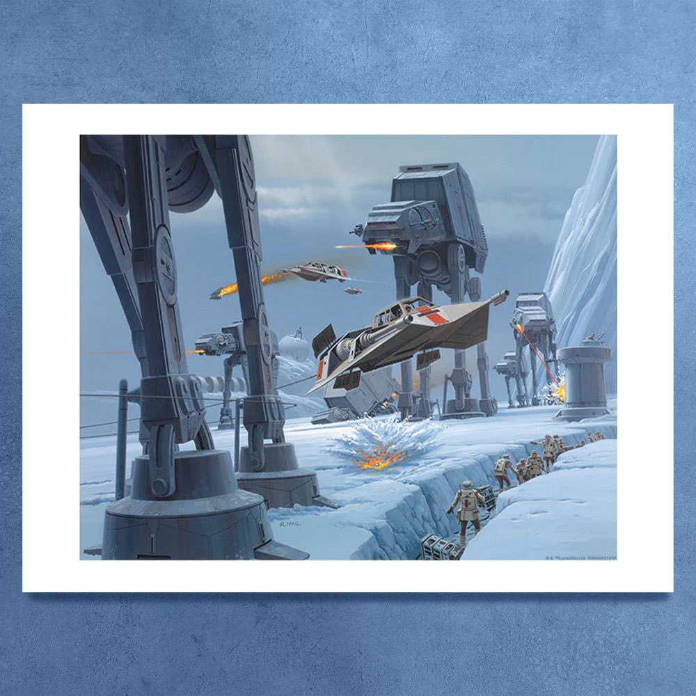 AT-AT Attacks Star Wars (Art Print)