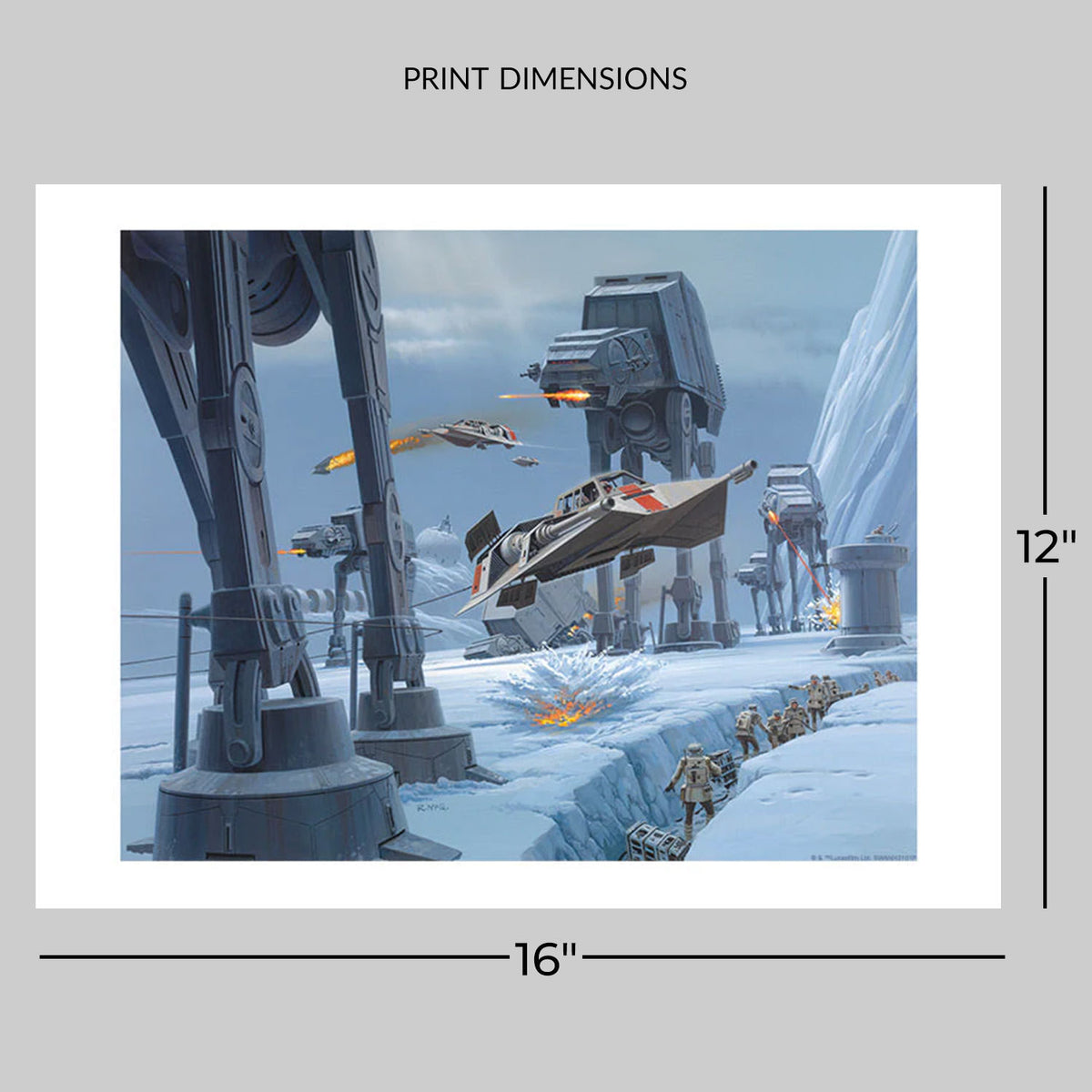 AT-AT Attacks Star Wars (Art Print)
