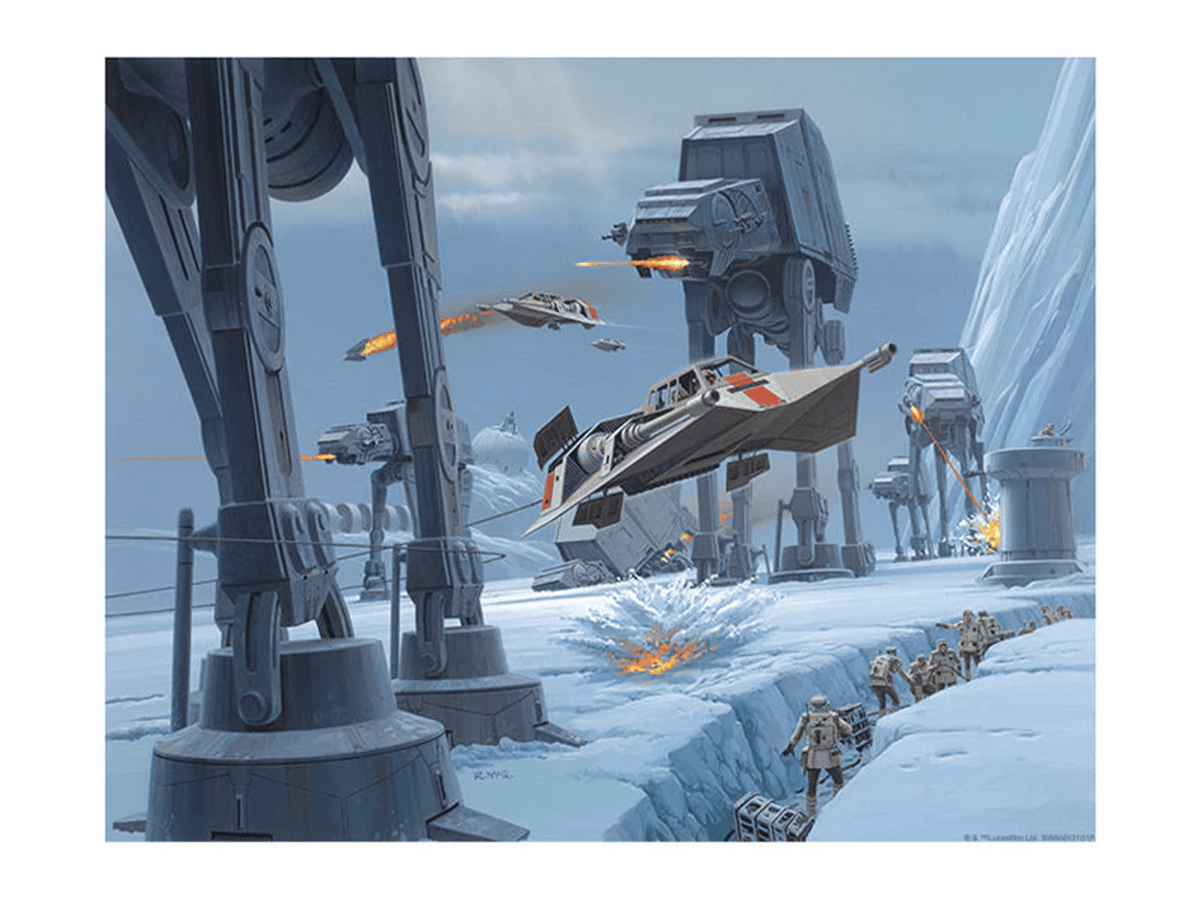 AT-AT Attacks Star Wars (Art Print)