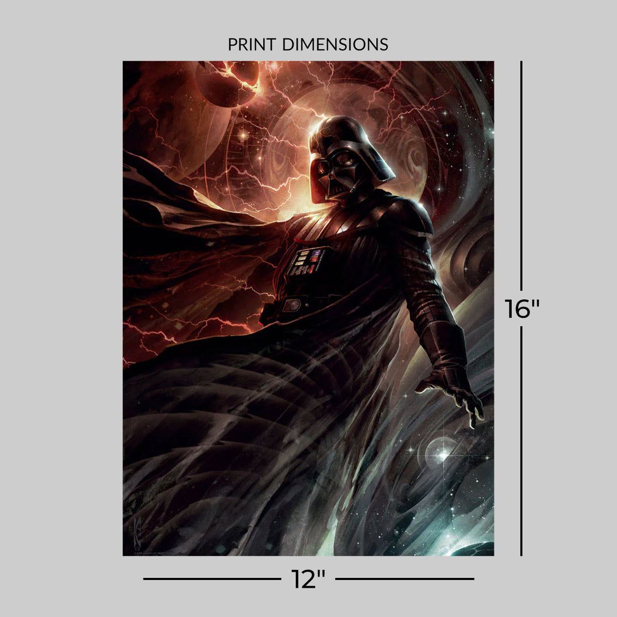 Center of the Storm Star Wars Darth Vader (Art Print)