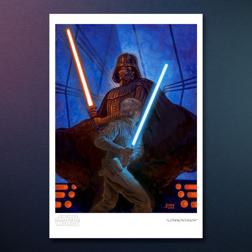Confrontation Star Wars Darth Vader Luke Skywalker (Art Print)
