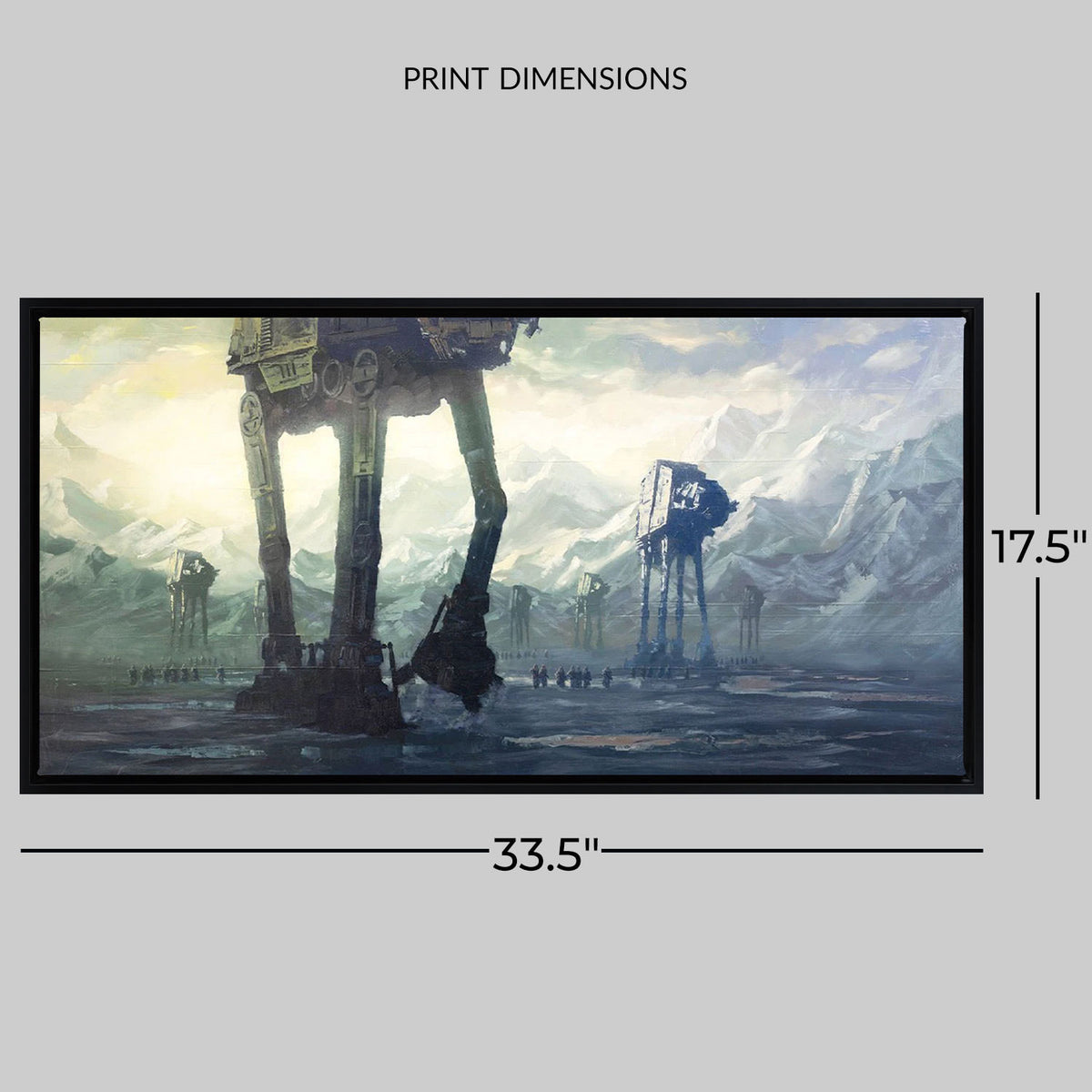 Dawn at Hoth Star Wars AT-AT (Art Print)