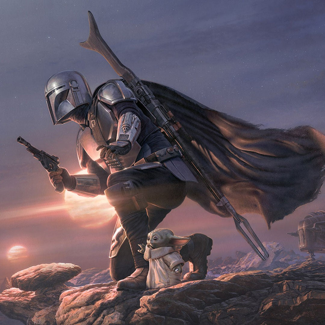 Din Djarin & Grogu: A Clan of Two Star Wars The Mandalorian Grogu (Art Print)