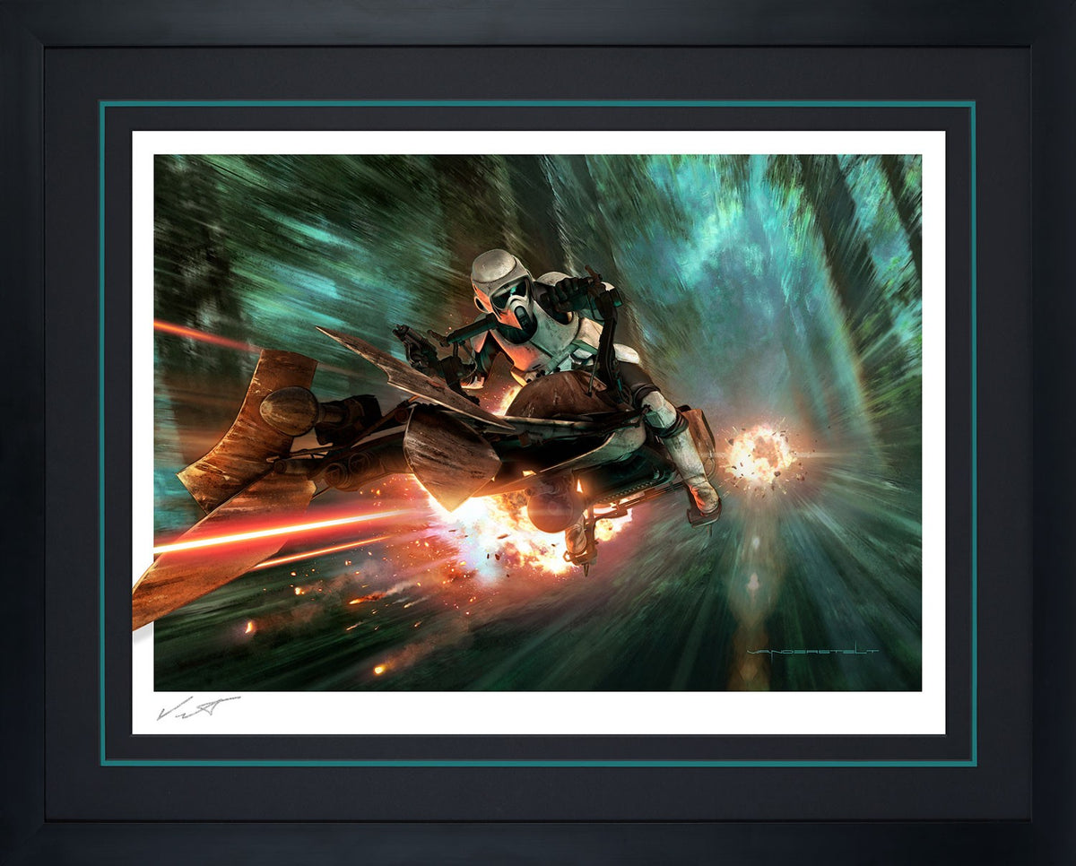 Endor Chase Star Wars Scout Trooper (Art Print)