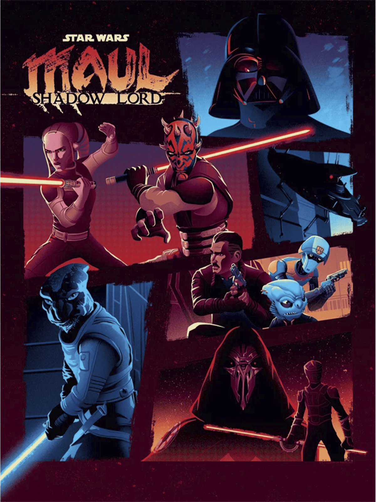 Enemy of My Enemy Star Wars Darth Maul Darth Vader (Art Print)