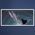 Sword Fight on Antenna Star Wars Darth Vader Luke Skywalker (Art Print)