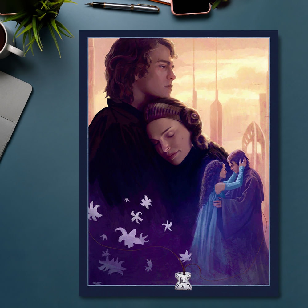 Across the Stars Star Wars Anakin Skywalker Queen Amidala (Art Print)