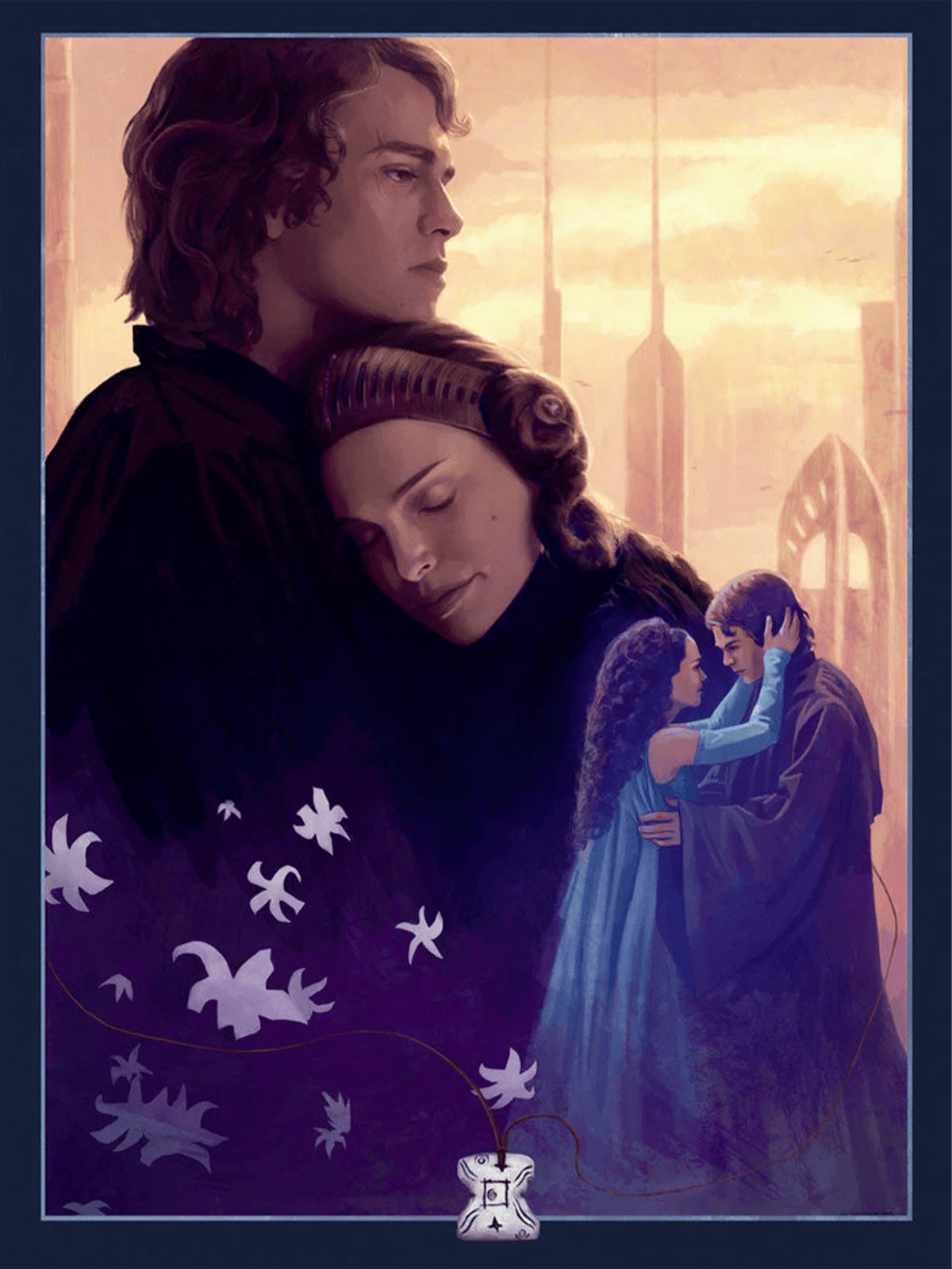 Across the Stars Star Wars Anakin Skywalker Queen Amidala (Art Print)