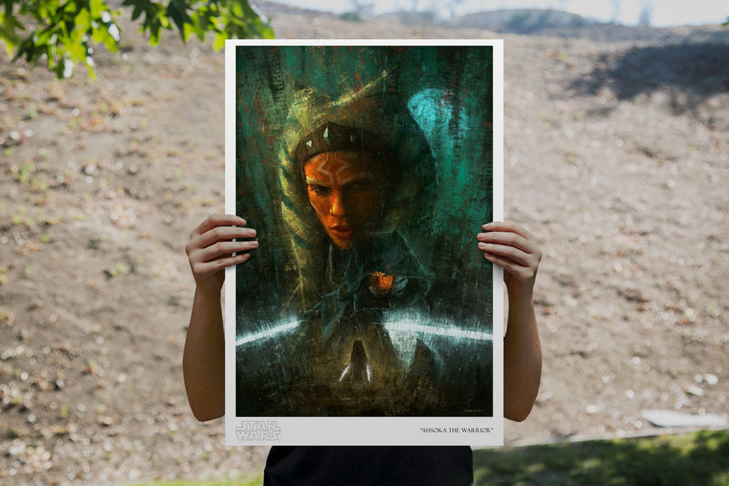 Ahsoka the Warrior Star Wars The Mandalorian (Art Print)