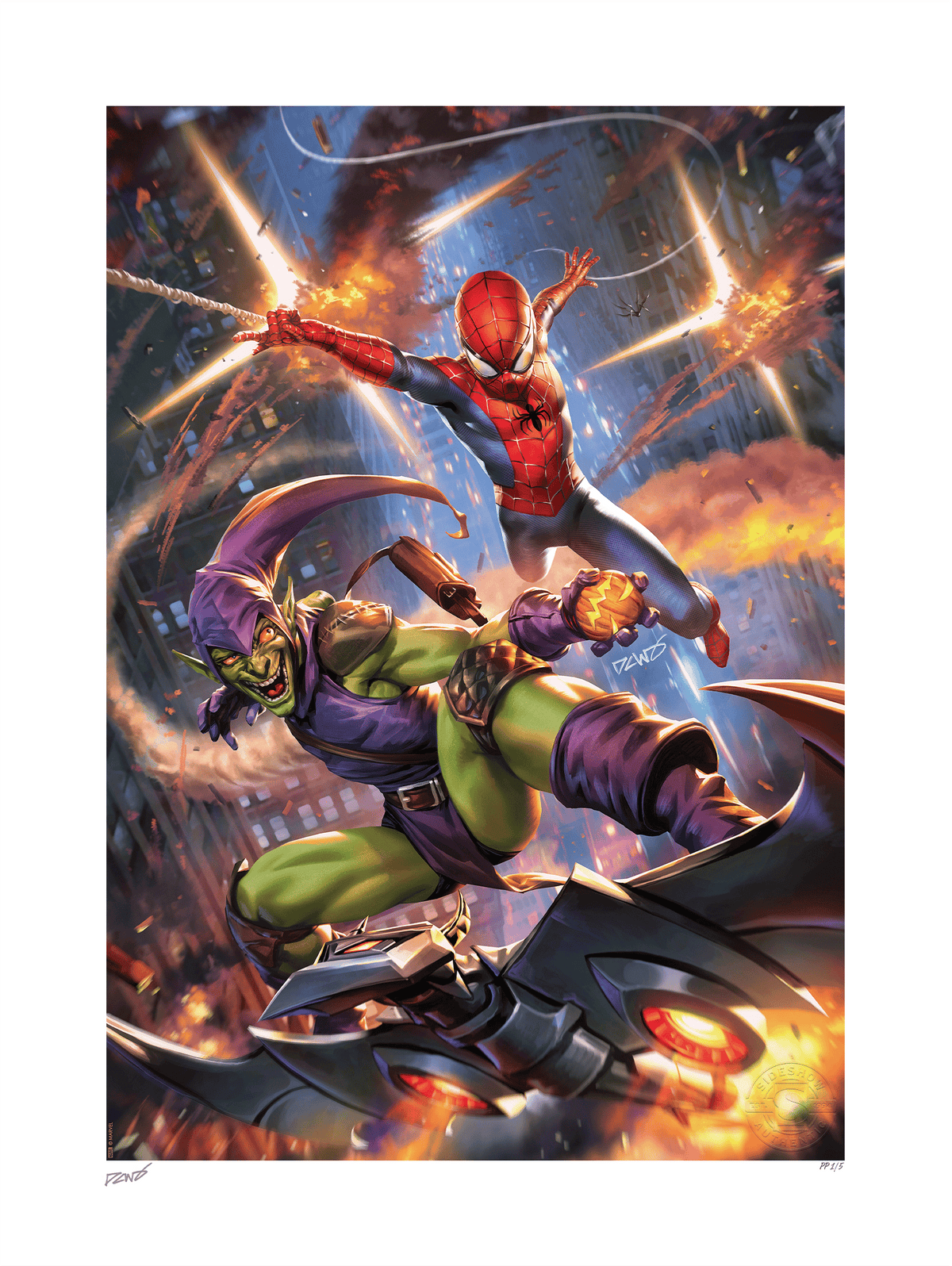Amazing Spider-Man vs Green Goblin Marvel Green Goblin Spider-Man (Art Print)