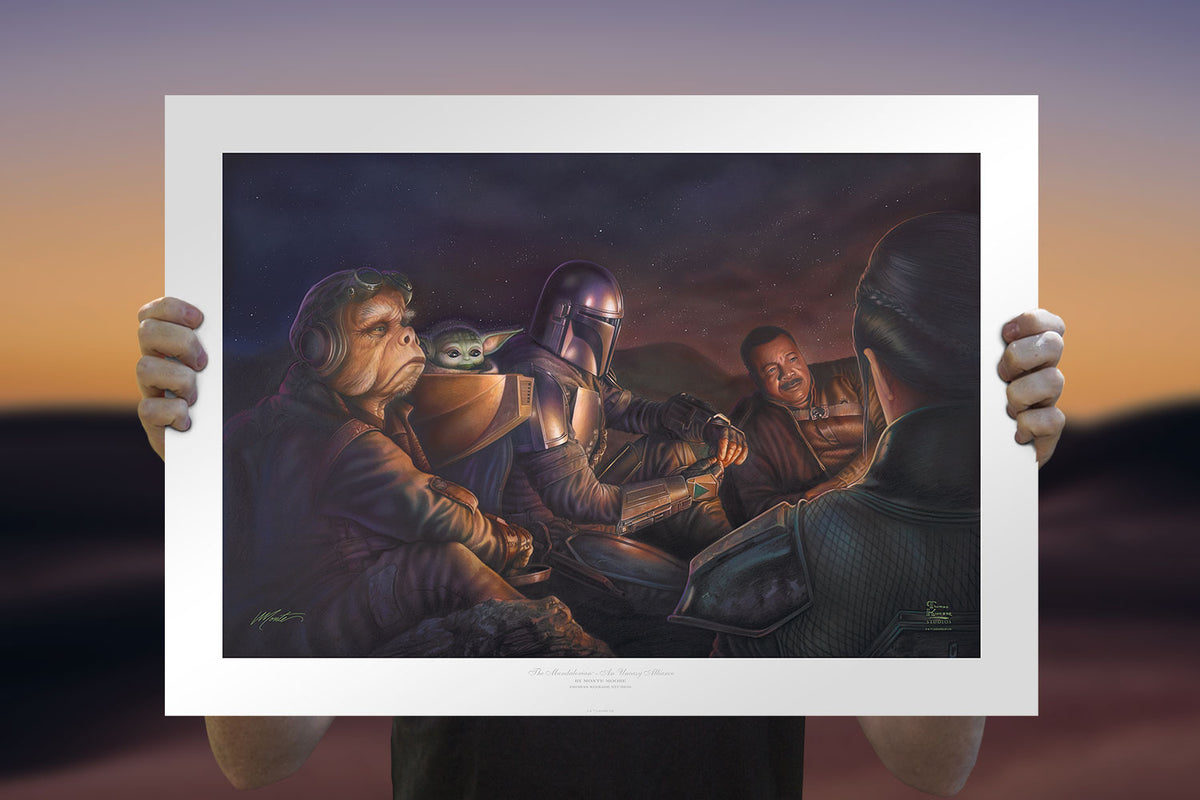 An Uneasy Alliance Star Wars The Mandalorian Grogu (Art Print)