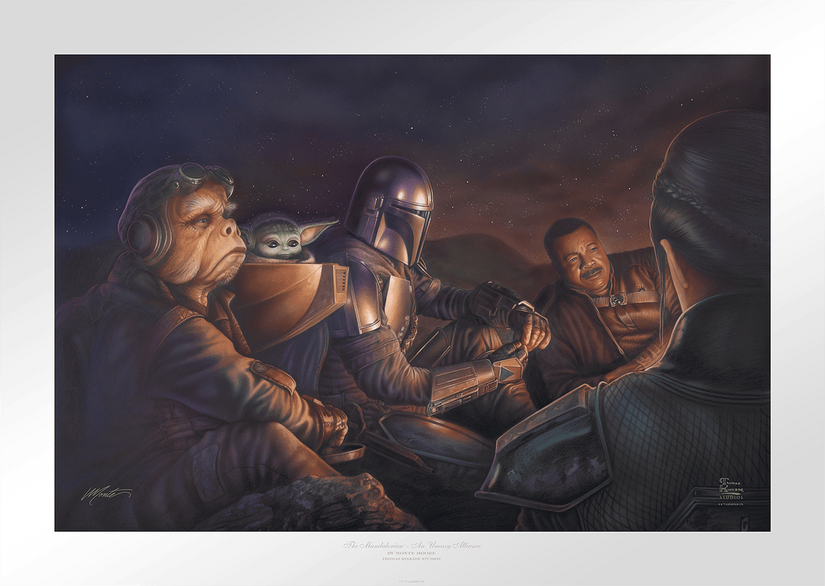 An Uneasy Alliance Star Wars The Mandalorian Grogu (Art Print)