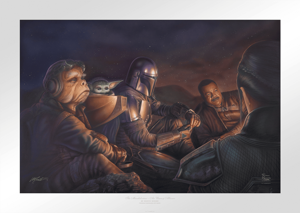 An Uneasy Alliance Star Wars The Mandalorian Grogu (Art Print)