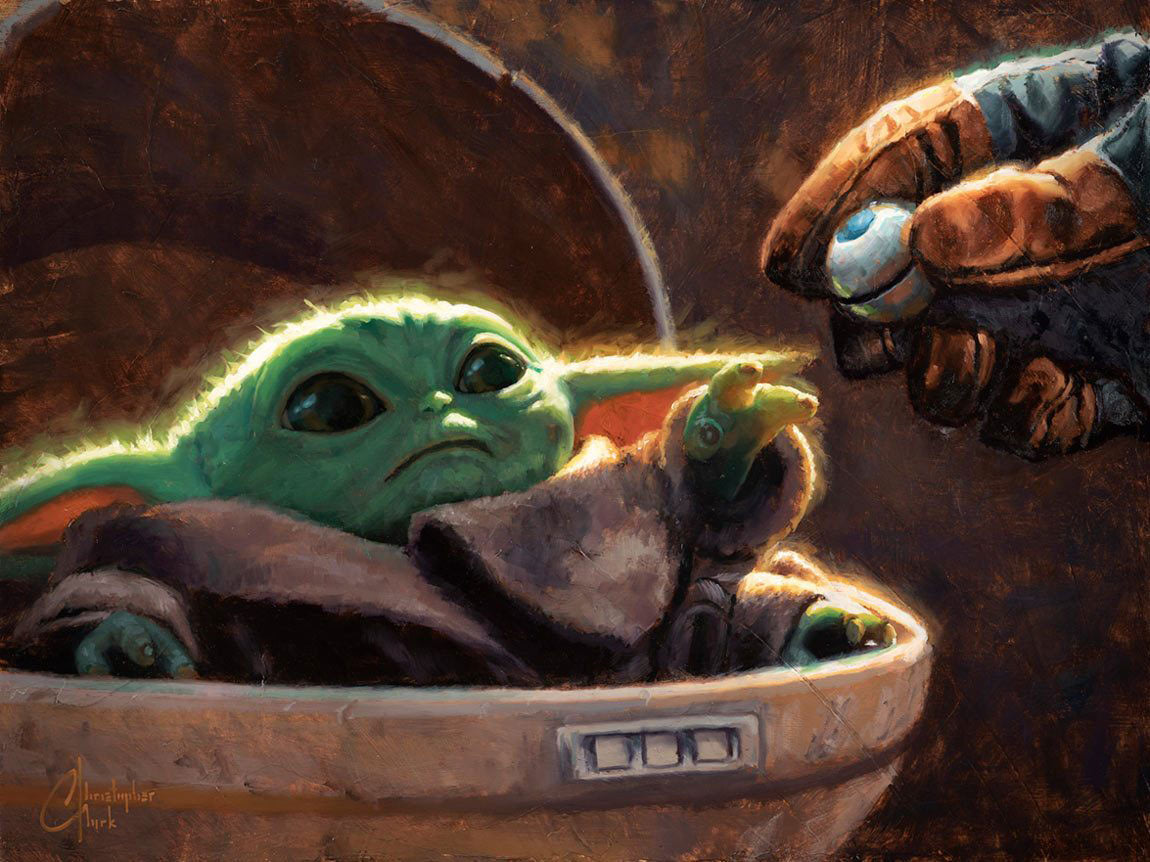 An Unlikely Friend Star Wars The Child (Art Print)