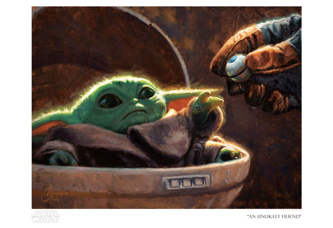 An Unlikely Friend Star Wars The Child (Art Print)