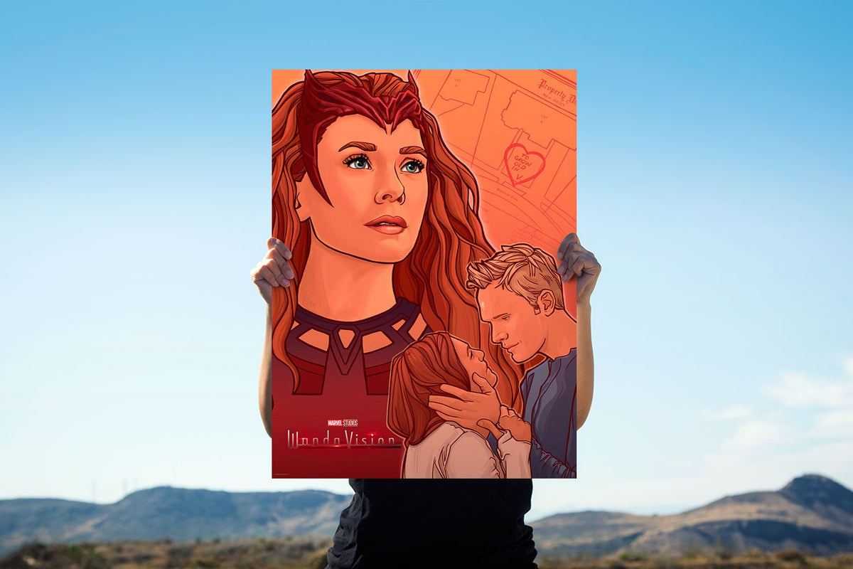 An Unusual Couple Marvel Scarlet Witch Vision (Art Print)