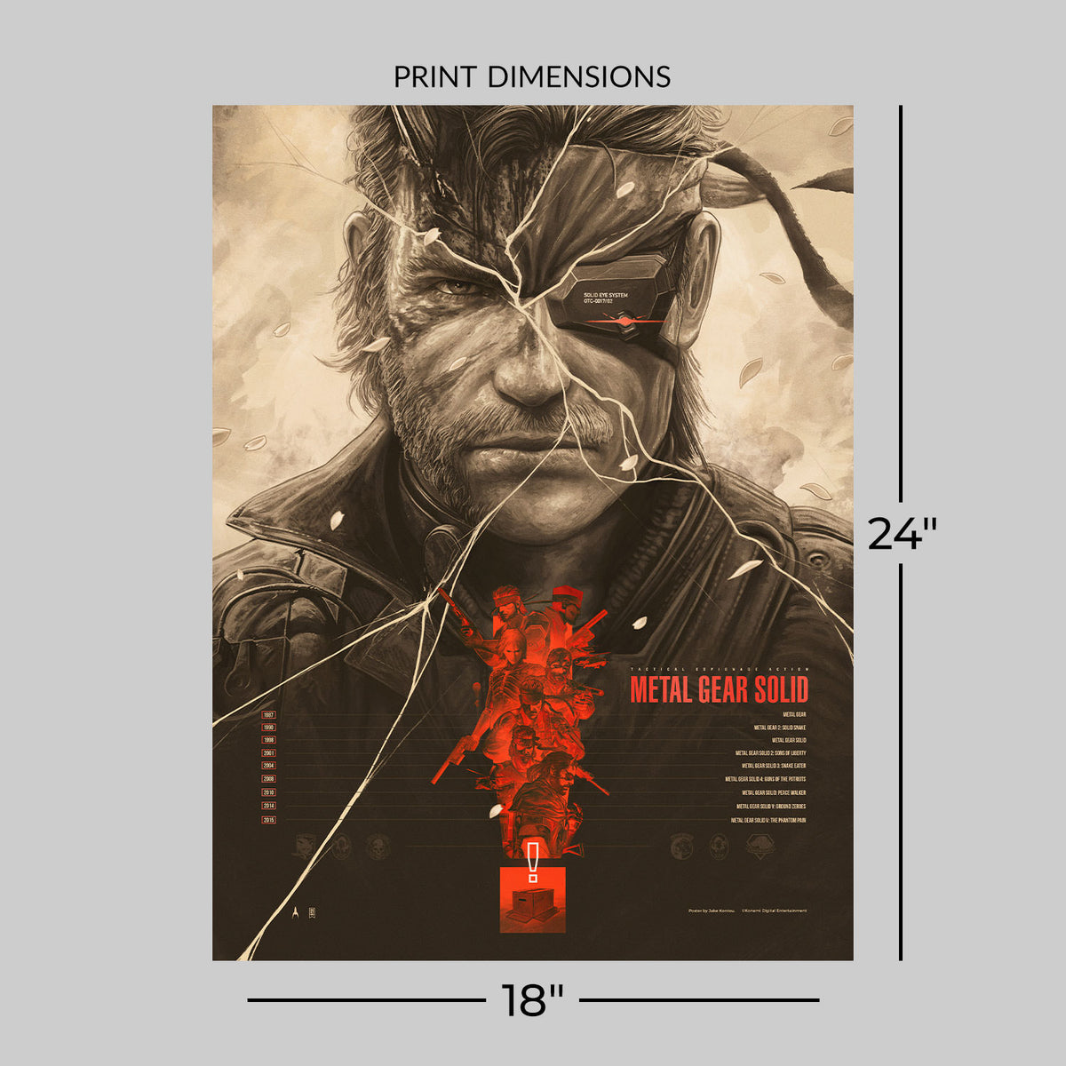 Metal Gear Solid Legacy Solid Snake (Art Print)