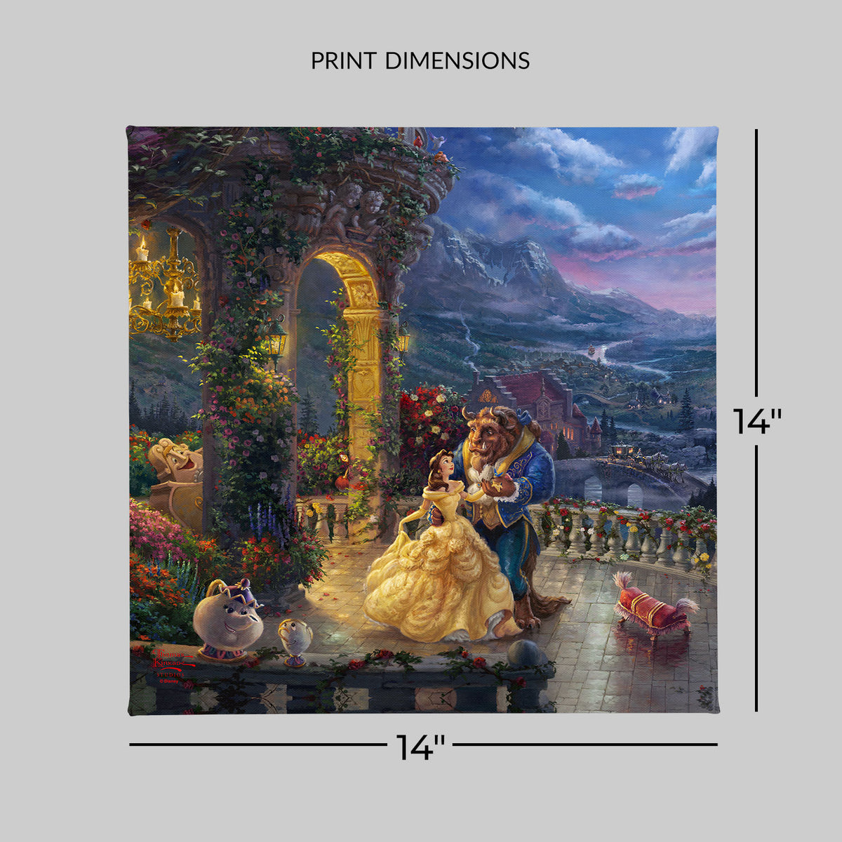 Beauty and the Beast Dancing in the Moonlight Disney & Pixar Belle Beast (Disney) (Art Print)