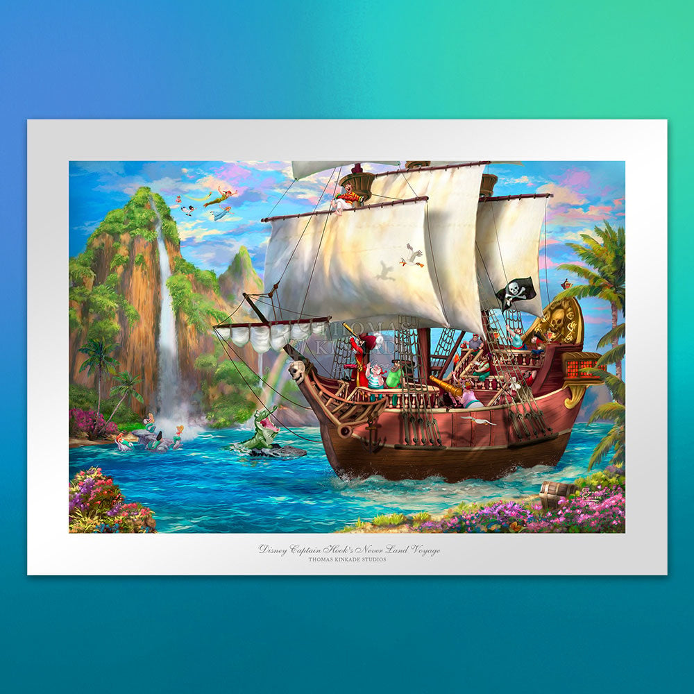 Captain Hook's Never Land Voyage Disney & Pixar Peter Pan Captain Hook (Art Print)