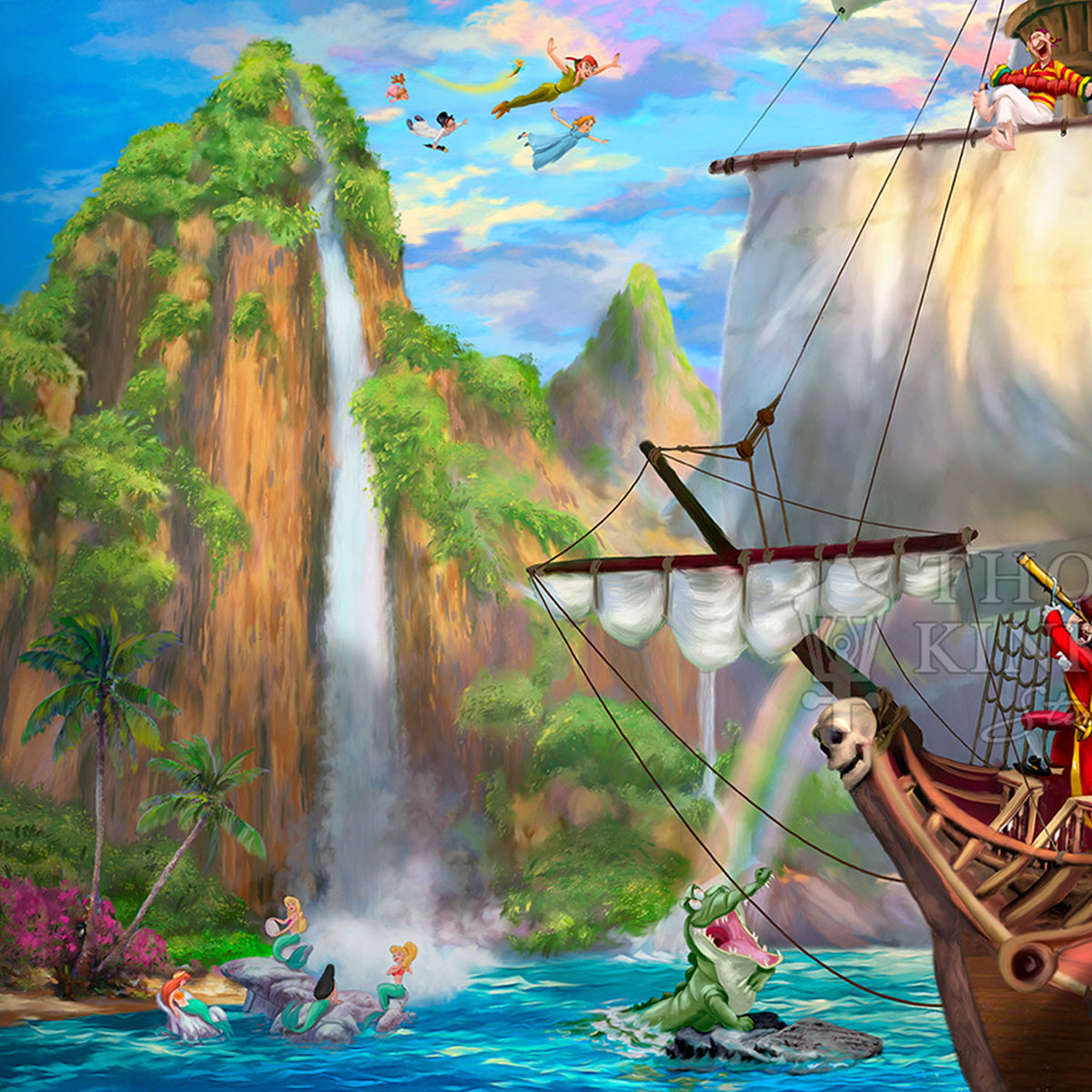 Captain Hook's Never Land Voyage Disney & Pixar Peter Pan Captain Hook (Art Print)