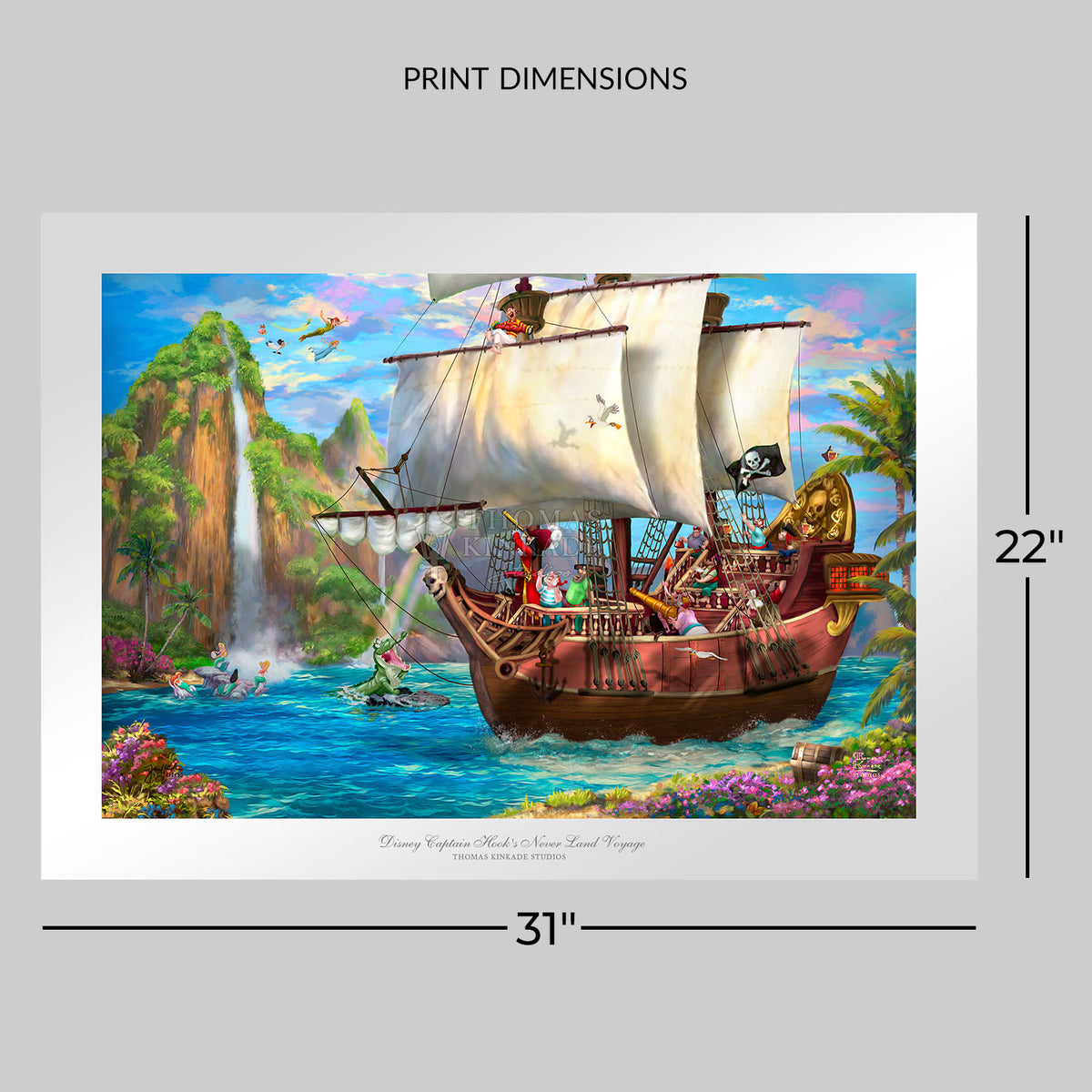Captain Hook's Never Land Voyage Disney & Pixar Peter Pan Captain Hook (Art Print)